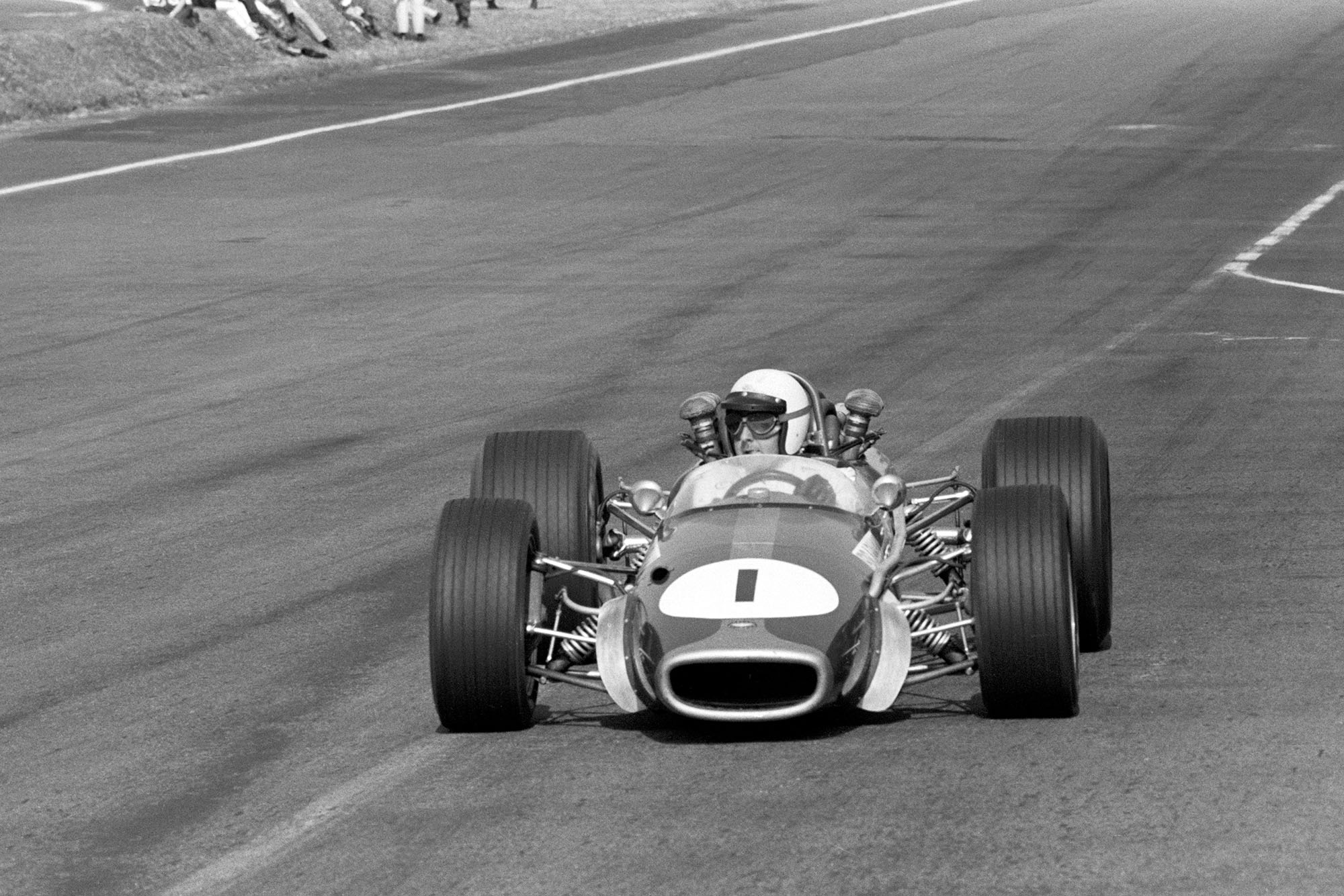 Jack Brabham (AUS) Brabham BT24 finished second in the race, but lost out to his third placed team mate in the final world championship standings by five points.