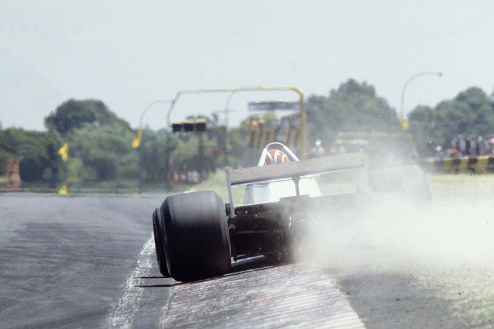 Nelson Piquet in his Brabham BT49-Ford Cosworth.