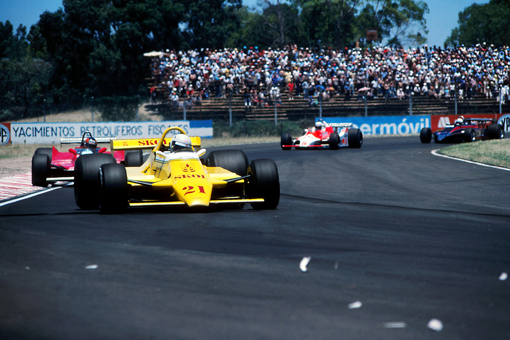 Keke Rosberg driving a Fittipaldi F7.