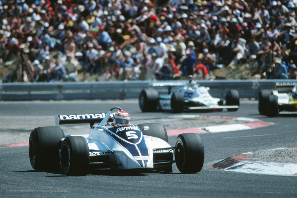 Nelson Piquet in a Brabham BT49.