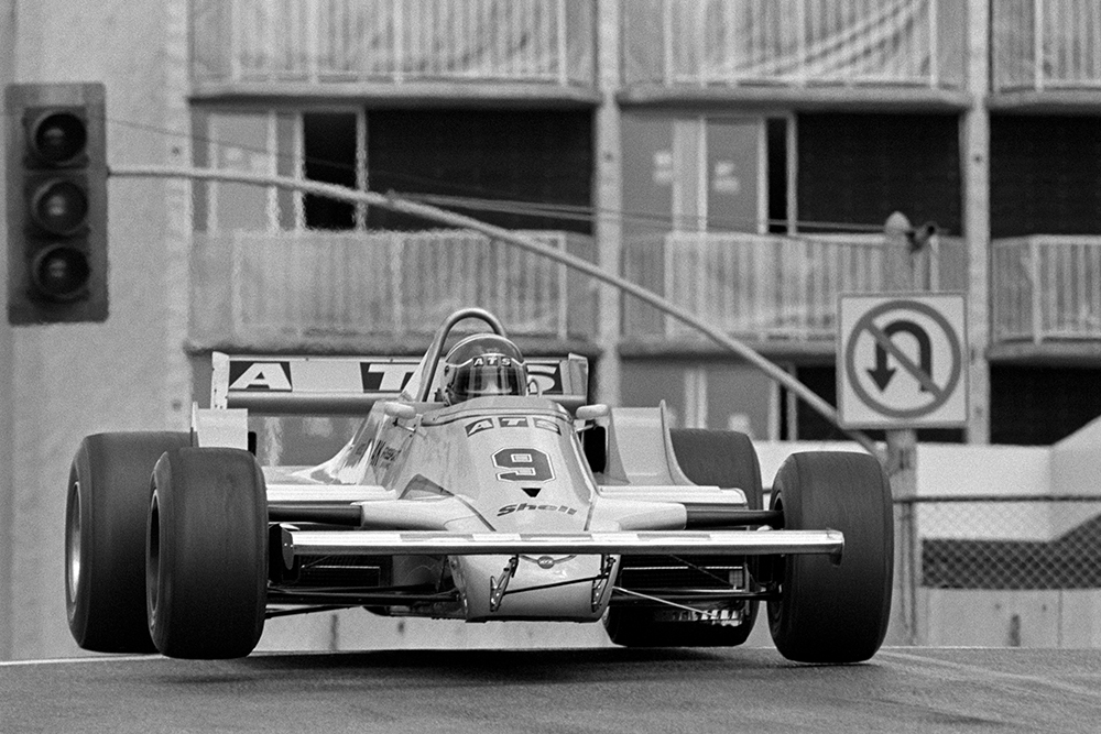 Jan Lammers in his ATS D4. He crashed out of the race on lap 42.