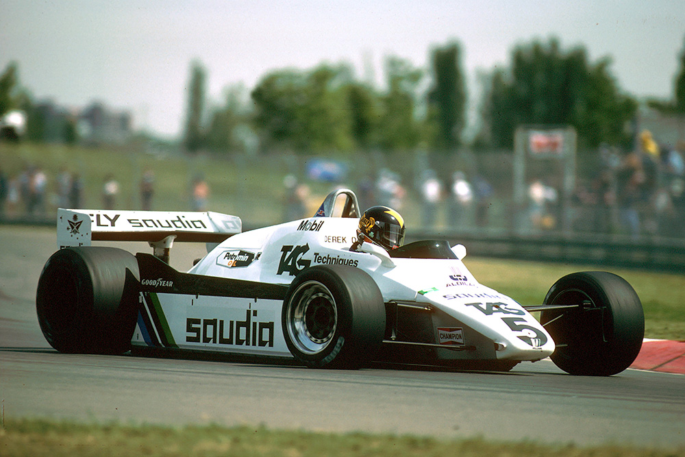 Derek Daly in a Williams FW08 Ford.
