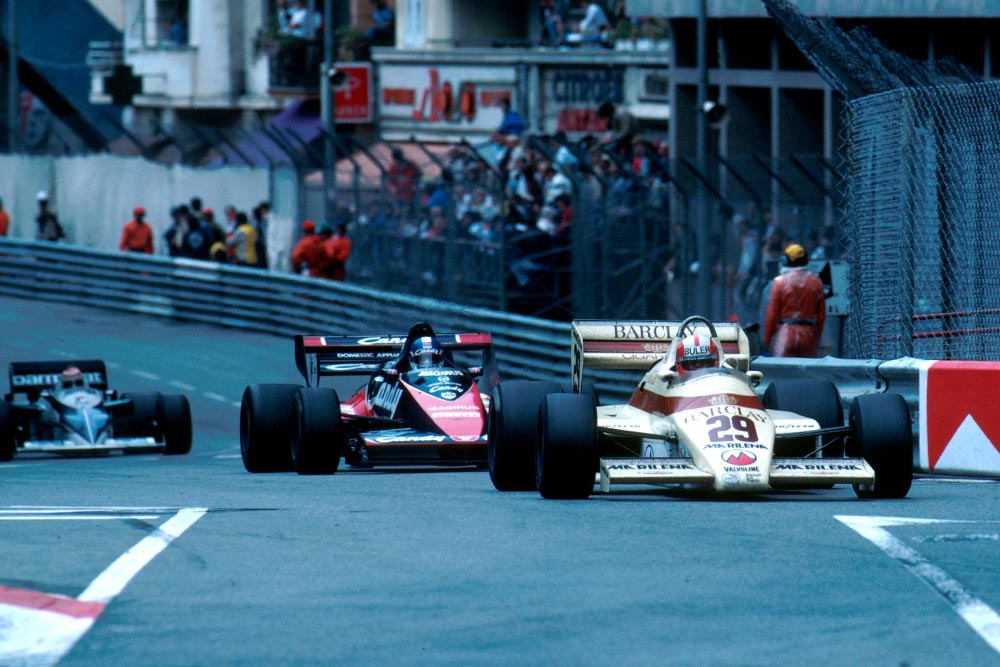 Marc Surer in his Arrows A6, he did not finish.