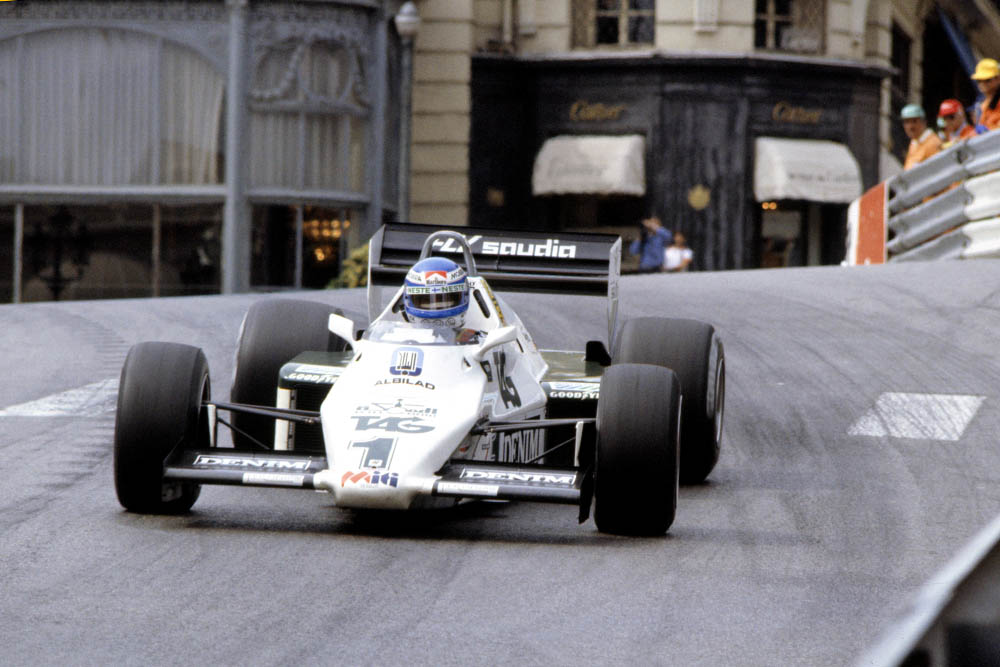 Race winner Keke Rosberg in his Williams FW08C-Ford Cosworth.