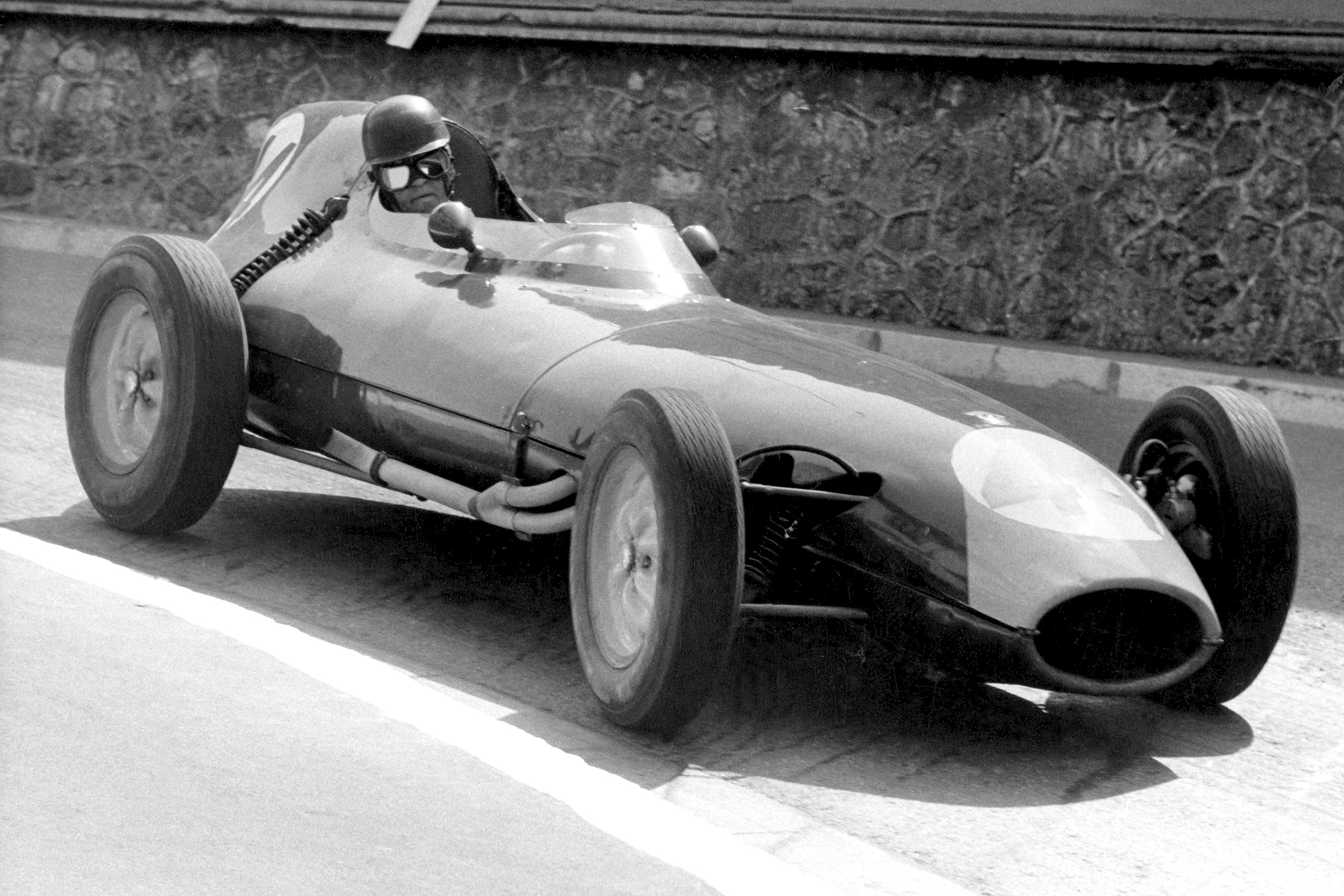 Bruce Halford in his Lotus 16-Climax.