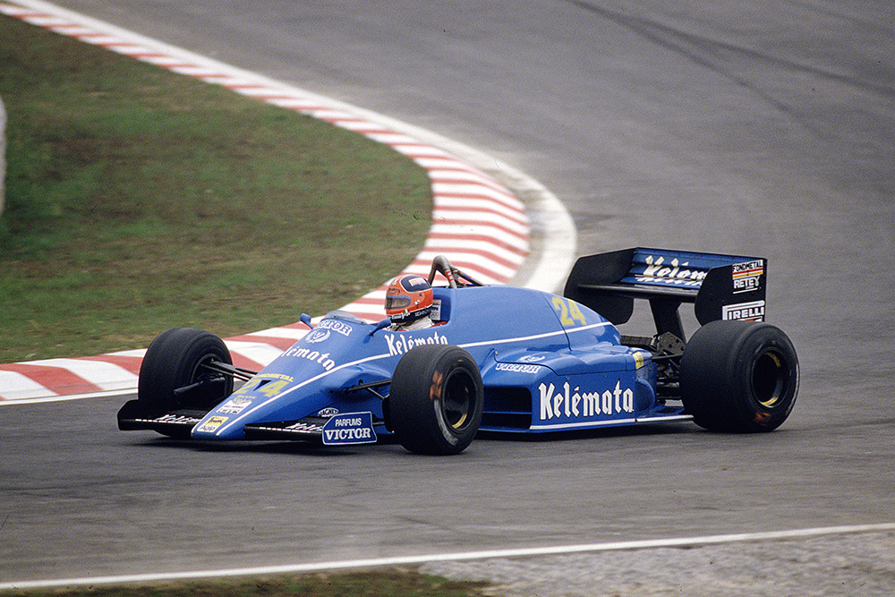 Piercarlo Ghinzani in his Osella FA1F Alfa Romeo.