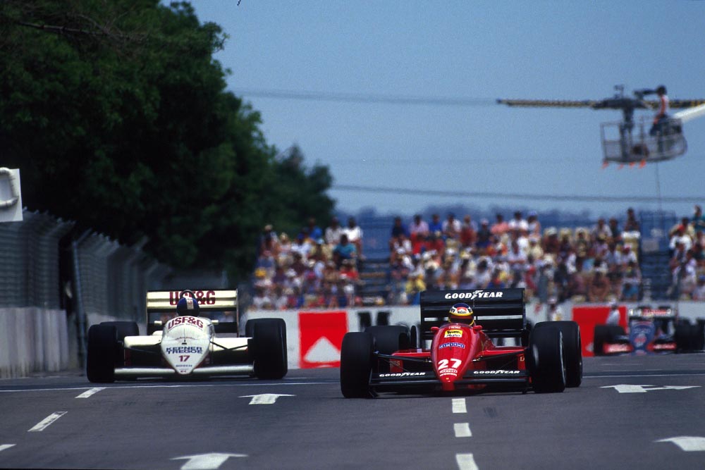 Michele Alboreto did not finish in his Ferrari F187.