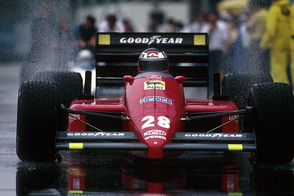 Gerhard Berger in his Ferrari F187.
