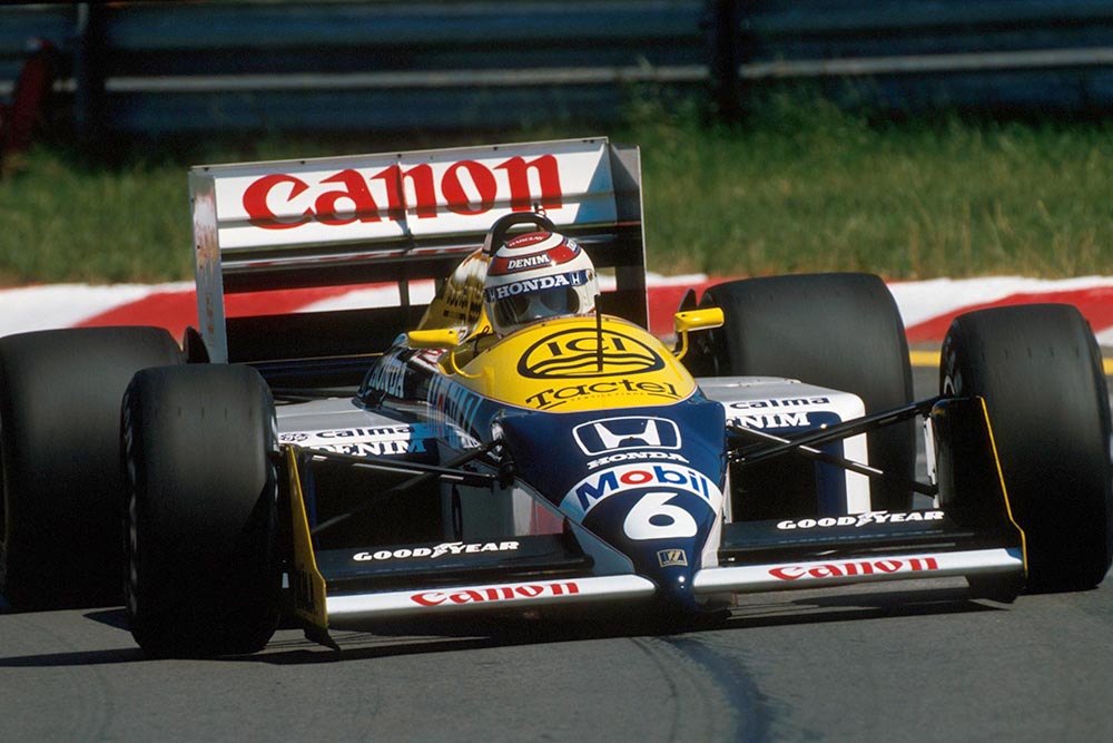 Nelson Piquet in his Williams FW11B.