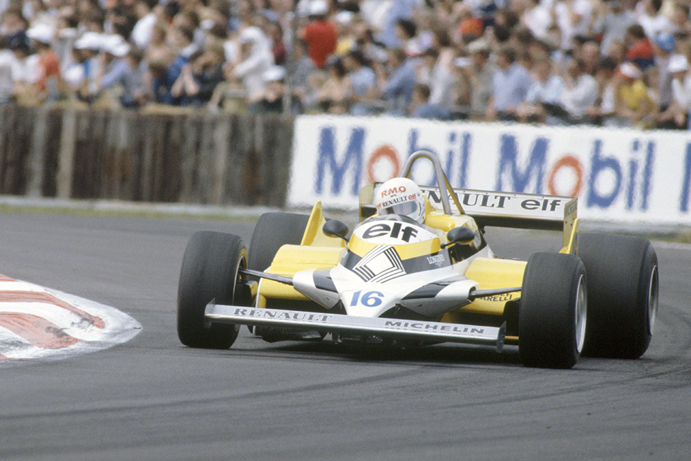 Rene Arnoux in his Renault RE30.
