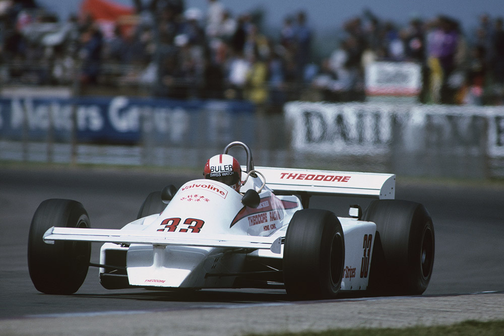 Marc Surer at the wheel of a Theodore TY01-Ford.