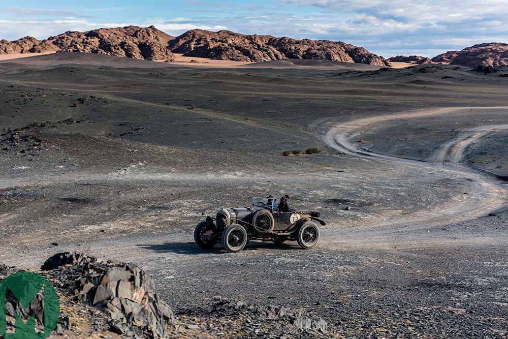 2019 Peking to Paris rally - Graham and Marina Goodwin in a 1925 Bentley Super Sports