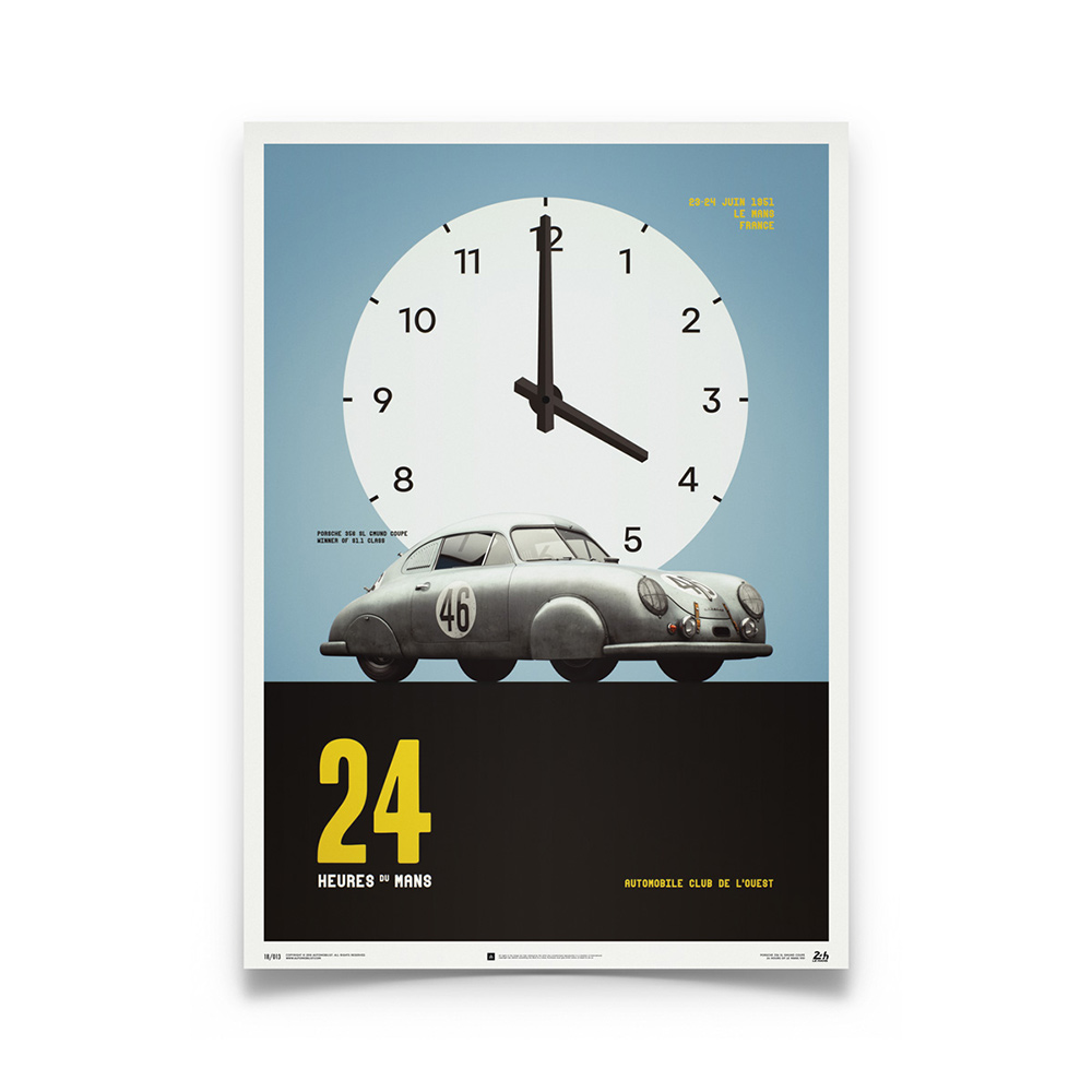 Porsche 365 SL Gmund Le Mans 1951 Automobilist poster