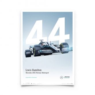 Product image for Lewis Hamilton | Mercedes W10 | 2019 | Automobilist | Limited Edition poster