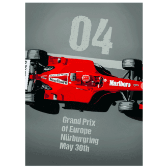 Product image for Michael Schumacher - Ferrari - 2004 | Joel Clark | print