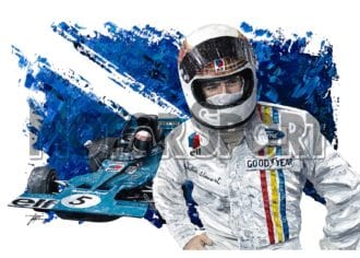 Product image for Jackie Stewart - Tyrrell - 1973 | David Johnson | Limited Edition print