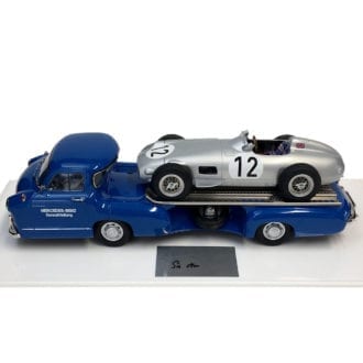 Product image for Stirling Moss - Mercedes W196 + Renntransporter - 1955 | model | signed Stirling Moss | 1:18 scale