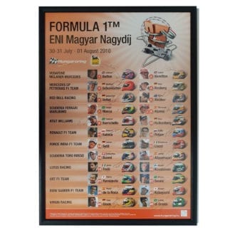 Product image for F1 | Hungarian Grand Prix - 2010 - Budapest | original poster | signed 23/24 2010 grid