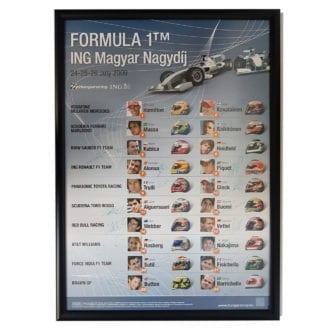 Product image for F1 | Hungarian Grand Prix - 2009 - Budapest | original poster | signed entire 2009 grid