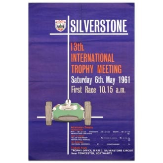 Product image for F1 | British International Trophy Race - 1961 - Silverstone | original vintage poster