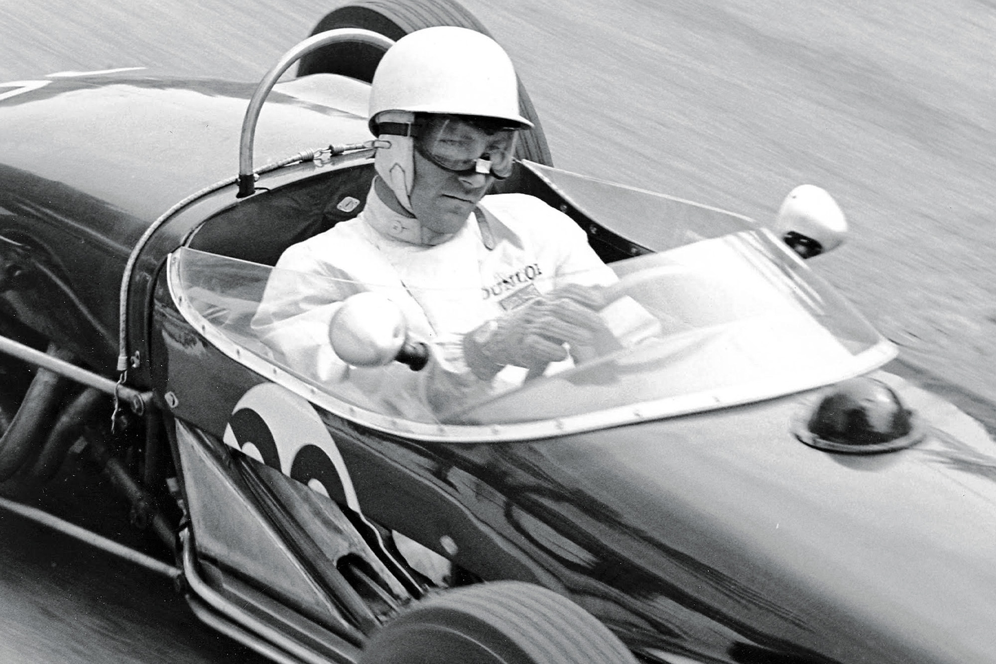 Stirling Moss close up during the 1961 Monaco Grand Prix