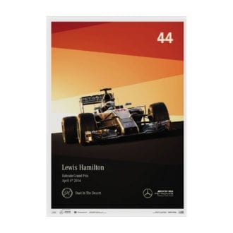 Product image for Lewis Hamilton – Mercedes – 2014 | Automobilist | Limited Edition poster