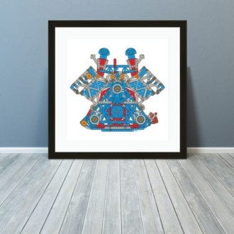 Product image for Meccano Engine Series | Ford - Cosworth DFV engine | Studio Bilbey | Print