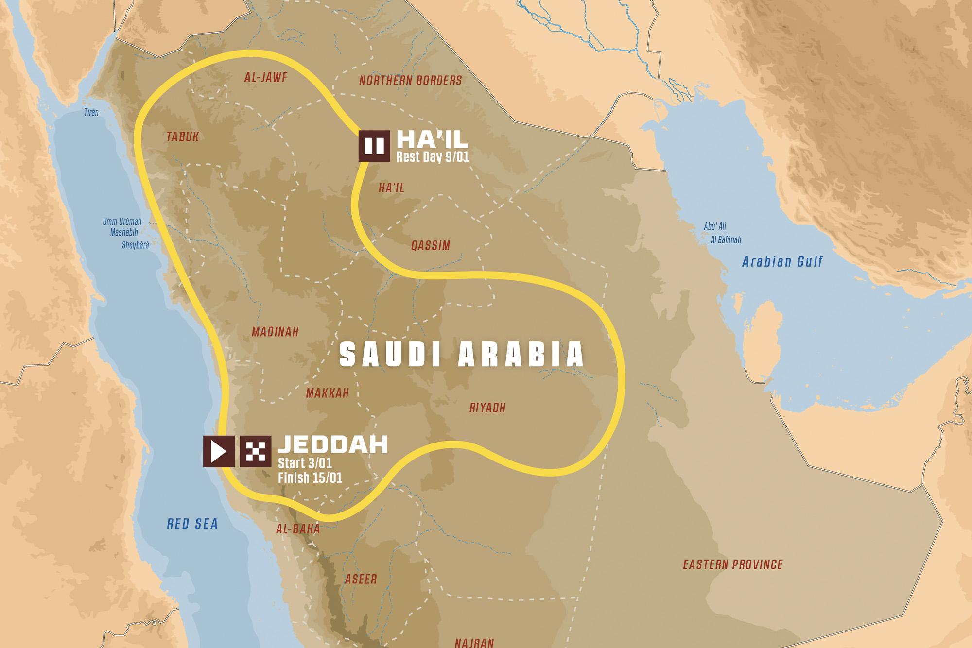 2021 Dakar route