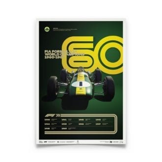 Product image for Formula 1® Decades | Jim Clark – Lotus 25 – 1960s | Limited Edition poster