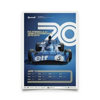 Product image for Formula 1® Decades | Jackie Stewart - Tyrrell 006 - 1970s | Limited Edition poster