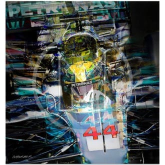 Product image for Lewis Hamilton | Mercedes | 2017 | Andrew Barber | print