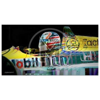 Product image for Nigel Mansell | Williams | European Grand Prix | 1985 | Andrew Barber | print