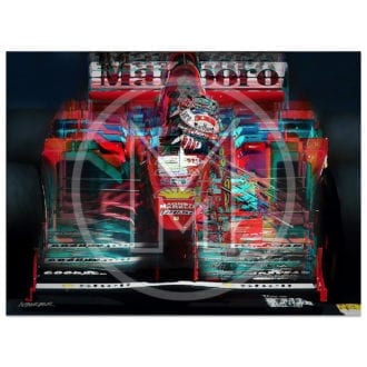 Product image for Michael Schumacher | Ferrari F310B | Brazilian Grand Prix | 1997 | Andrew Barber | print