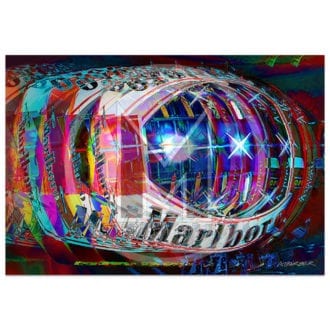 Product image for Michael Schumacher | Ferrari | Belgain Grand Prix | 1996 | Art Print