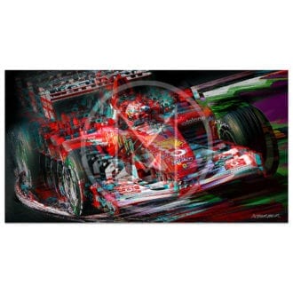 Product image for Michael Schumacher | Ferrari | Italian Grand Prix | 2002 | Andrew Barber | print