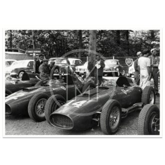 Product image for 1957 French Grand Prix | Hawthorn Collins | Ferrari Pit | Photograph