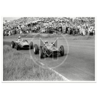Product image for 1960 Dutch Grand Prix | Innes Ireland (Lotus) & Wolfgang von Trips (Ferrari) | Photograph