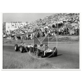 Product image for 1960 Dutch Grand Prix | Stirling Moss (Lotus) & Alan Stacey (Lotus) | Photograph