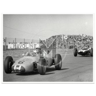 Product image for 1961 Dutch Grand Prix | Jo Bonnier (Porsche) & Bruce McLaren (Cooper) | Photograph