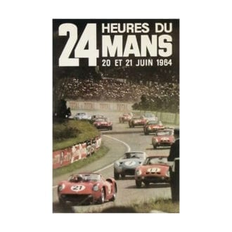 Product image for 24 Heures Du Mans 20 - 21 Juin 1964 | Official Race Poster | Signed
