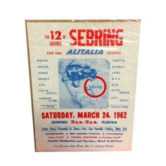 Product image for 12 Hours Of Sebring 1962 March 24 | Official Race Poster | Signed