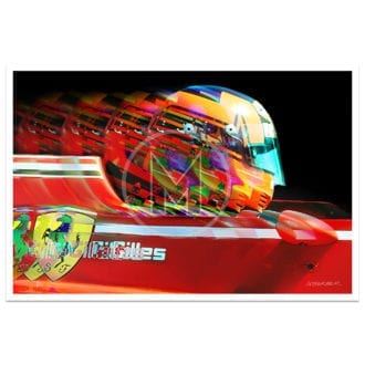 Product image for Gilles Villeneuve| Ferrari 126C2 | 1982 | Andrew Barber | print