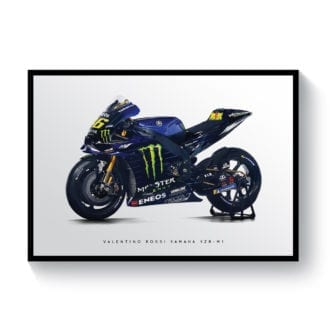 Product image for Valentino Rossi's Yamaha YZR-M1 Bike| MotoGP | Pit lane Prints | Art Print
