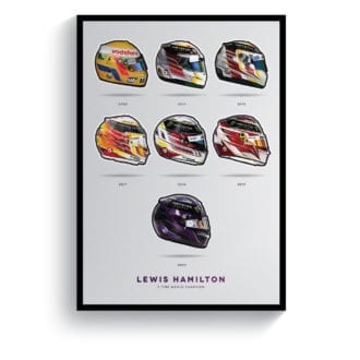 Product image for Lewis Hamilton | 7 Times World Champion | Pit Lane Prints | Art Print