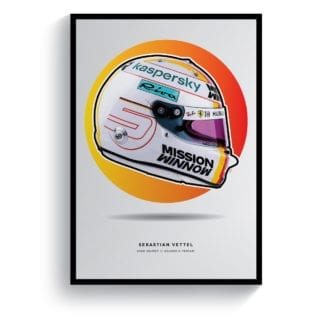 Product image for Sebastian Vettel | 2020 Helmet | Pit Lane Prints | Art Print