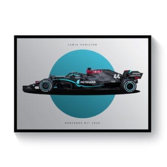 Product image for Lewis Hamilton | Mercedes W11 | Pit Lane Prints | Art Print