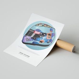 Product image for Daniel Ricciardo | 2021 Helmet | Pit Lane Prints | Art Print