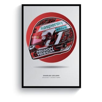 Product image for Charles Leclerc | 2020 Helmet | Pit Lane Prints | Art Print