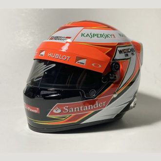Product image for Kimi Räikkönen signed Ferrari 1/2 scale helmet 2014