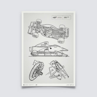Product image for Giorgio Piola Technical Drawing - Ferrari F1-90 - 1990